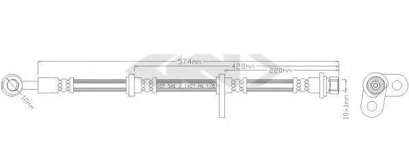 SPIDAN 338673 Гальмівний шланг