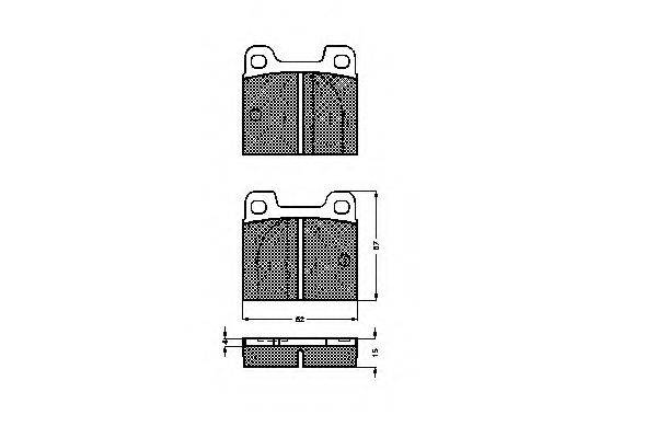 FERRARI 111 785 Комплект гальмівних колодок, дискове гальмо