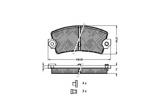 SPIDAN 20415 Комплект гальмівних колодок, дискове гальмо
