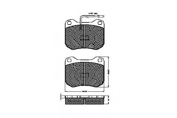SPIDAN 20453 Комплект гальмівних колодок, дискове гальмо