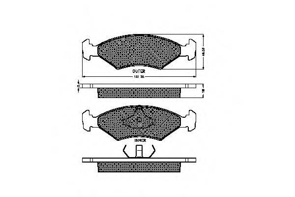 FERRARI 178 479 Комплект гальмівних колодок, дискове гальмо