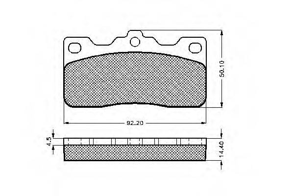 TOYOTA 04492-30030 Комплект гальмівних колодок, дискове гальмо