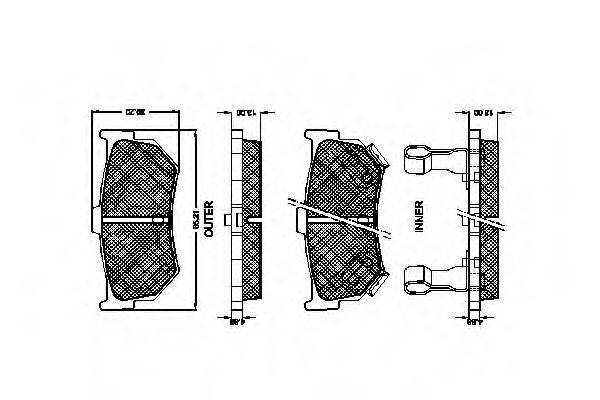 REMSA 18302 Комплект гальмівних колодок, дискове гальмо