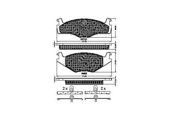 FIRST LINE 1140 Комплект гальмівних колодок, дискове гальмо