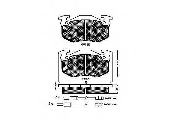 REMSA 2144.24 Комплект гальмівних колодок, дискове гальмо