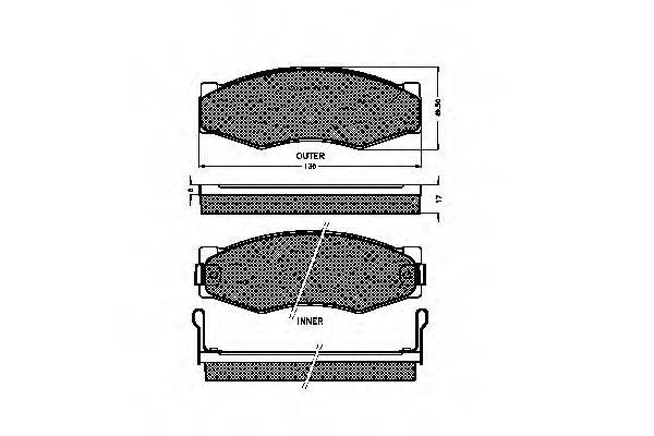 REMSA 184.12 Комплект гальмівних колодок, дискове гальмо