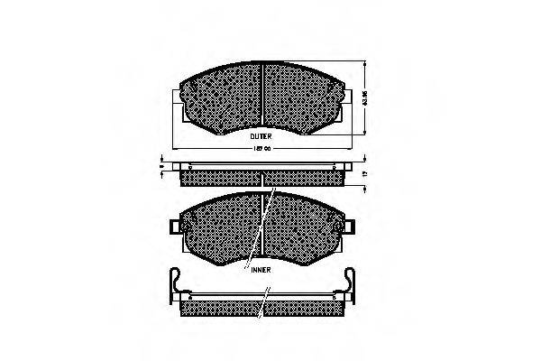 REMSA 318.42 Комплект гальмівних колодок, дискове гальмо