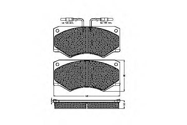 SIMER 0324.1 Комплект гальмівних колодок, дискове гальмо