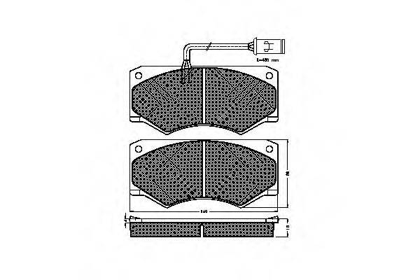 SIMER 0324.3 Комплект гальмівних колодок, дискове гальмо