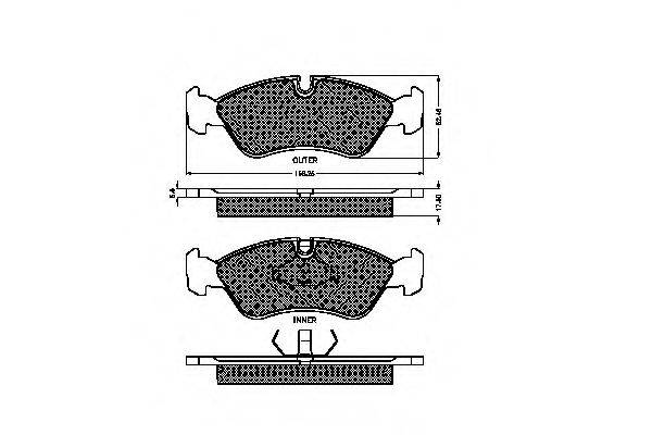 REMSA 2286.30 Комплект гальмівних колодок, дискове гальмо