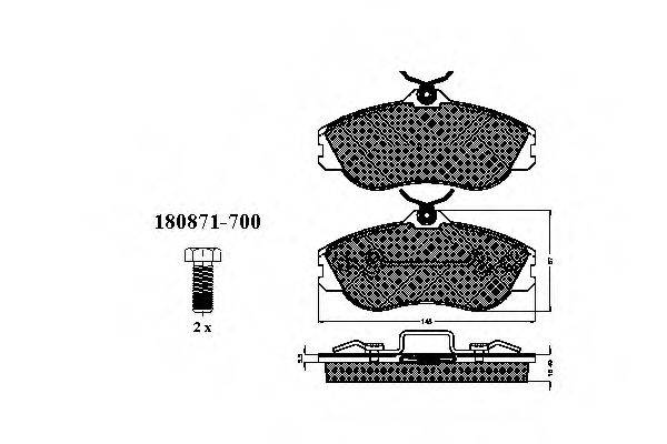 REMSA 2276.20 Комплект гальмівних колодок, дискове гальмо