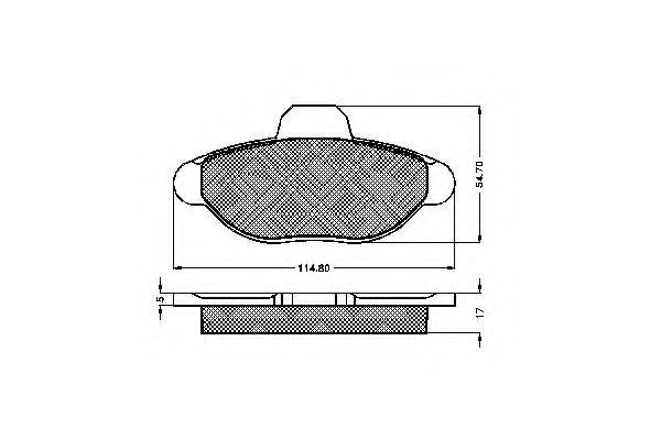 SIMER 0512 Комплект гальмівних колодок, дискове гальмо