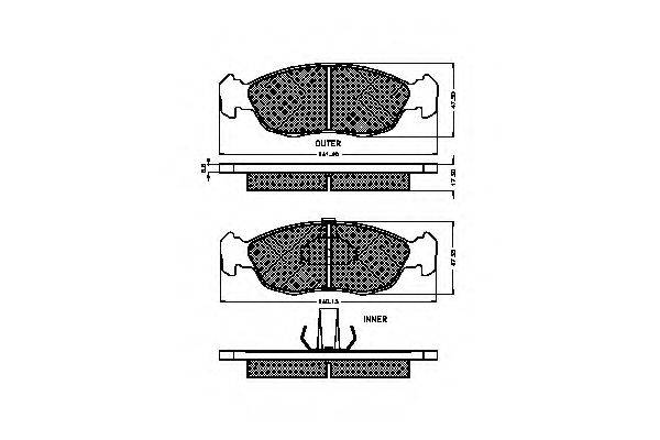 REMSA 461.10 Комплект гальмівних колодок, дискове гальмо