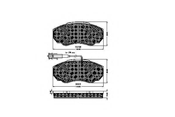 SPIDAN 23859 Комплект гальмівних колодок, дискове гальмо