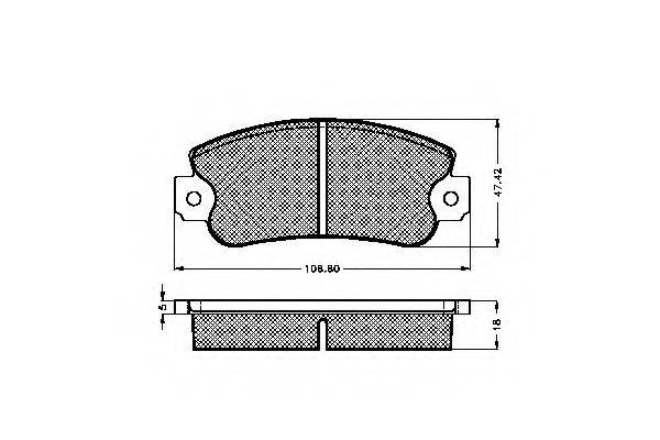 FIAT 5892309 Комплект гальмівних колодок, дискове гальмо