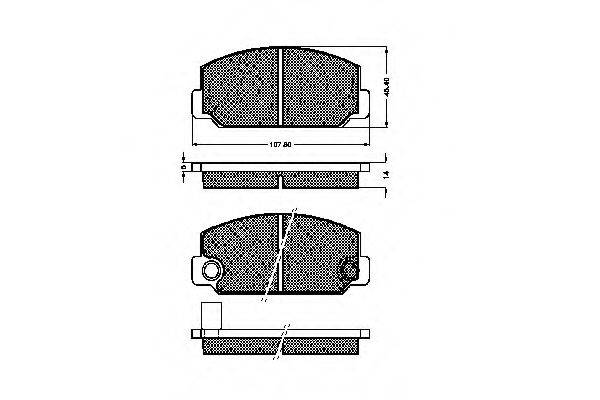 REMSA 075.30 Комплект гальмівних колодок, дискове гальмо