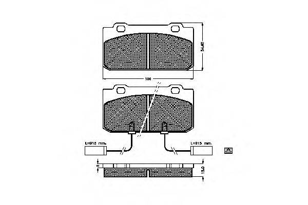 SPIDAN 21309 Комплект гальмівних колодок, дискове гальмо