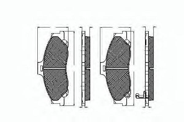 MAZDA UHY1-33-28ZE Комплект гальмівних колодок, дискове гальмо