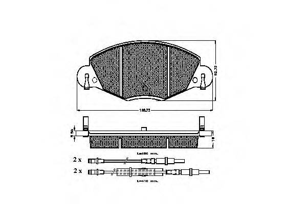 SPIDAN 32836 Комплект гальмівних колодок, дискове гальмо