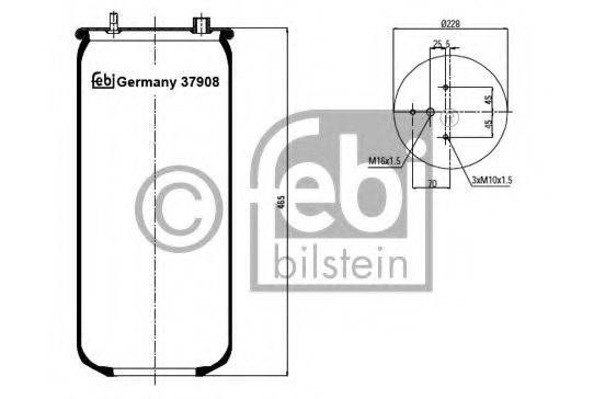 FEBI BILSTEIN 37908 Кожух пневматичної ресори