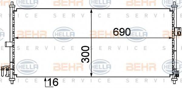 BEHR HELLA SERVICE 8FC351304651 Конденсатор, кондиціонер