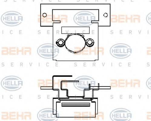 BEHR HELLA SERVICE 9ML351332071 Опір, вентилятор салону