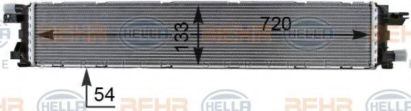 BEHR HELLA SERVICE 8MK376701271 Низькотемпературний охолоджувач, інтеркулер