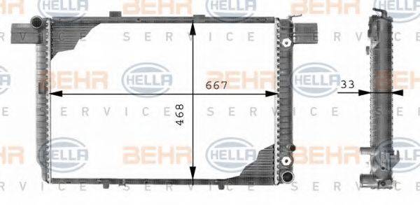 BEHR HELLA SERVICE 8MK376710341 Радіатор, охолодження двигуна