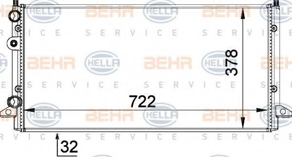 BEHR HELLA SERVICE 8MK376717754 Радіатор, охолодження двигуна