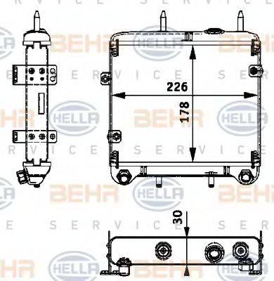 BEHR HELLA SERVICE 8MO376725291 масляний радіатор, моторне масло