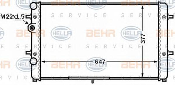 BEHR HELLA SERVICE 8MK376772501 Радіатор, охолодження двигуна