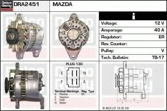 MAZDA 0483-18-300AL Генератор