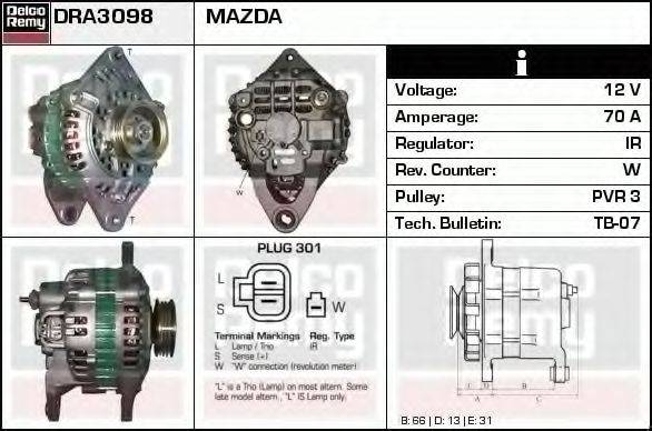 MAZDA F881-18-300A Генератор
