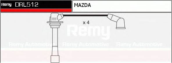 MAZDA B6E8-18-140A Комплект дротів запалювання