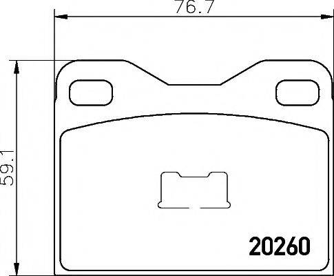 PAGID 20260 Комплект гальмівних колодок, дискове гальмо