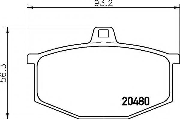 PAGID 20480 Комплект гальмівних колодок, дискове гальмо