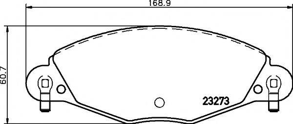PAGID 23273 Комплект гальмівних колодок, дискове гальмо
