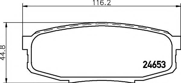 PAGID 24653 Комплект гальмівних колодок, дискове гальмо