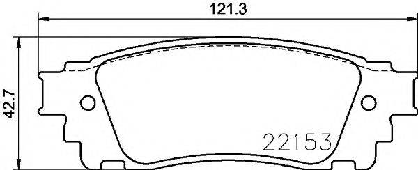 PAGID 22153 Комплект гальмівних колодок, дискове гальмо