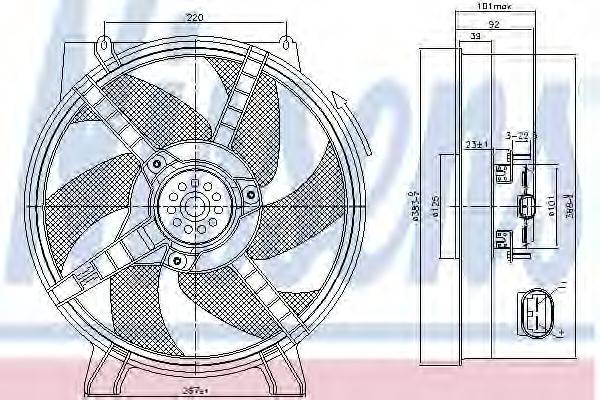 NISSENS 85500 Вентилятор, охолодження двигуна