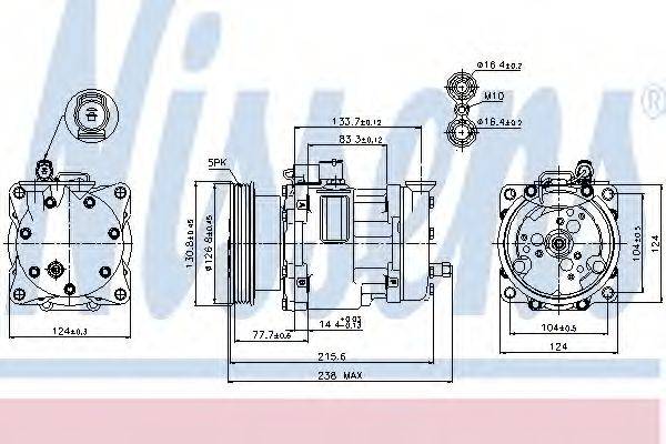 NISSENS 89187 Компресор, кондиціонер