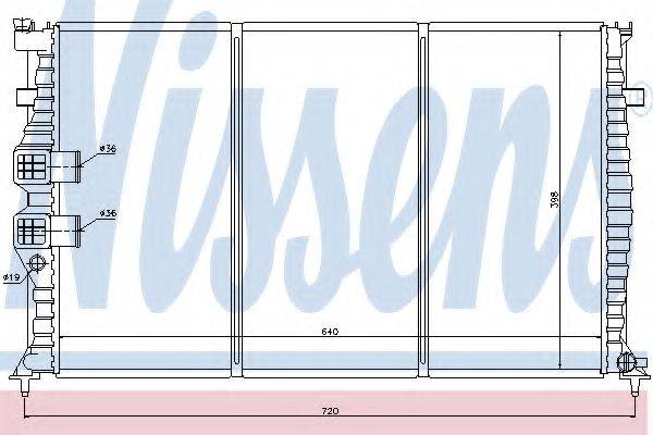 NISSENS 63714 Радіатор, охолодження двигуна