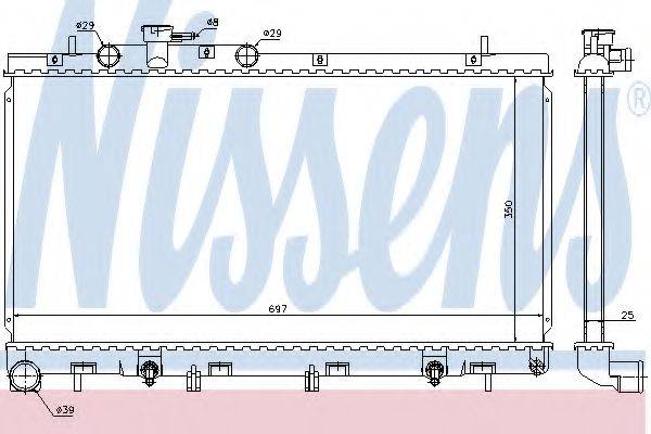 NISSENS 67729 Радіатор, охолодження двигуна