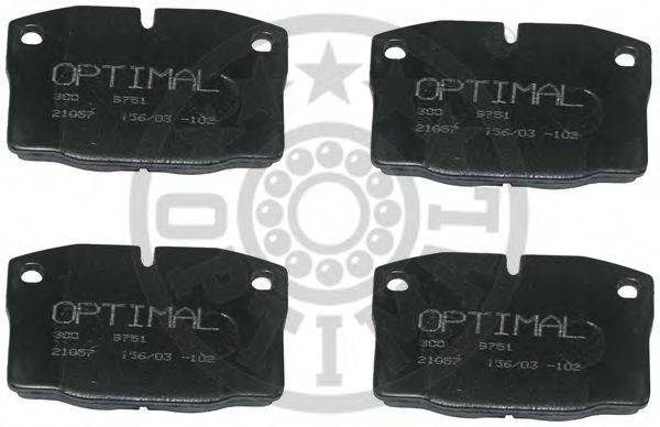 OPTIMAL 9751 Комплект гальмівних колодок, дискове гальмо