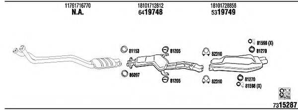 WALKER BW53502 Система випуску ОГ