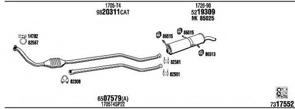 WALKER CI25044 Система випуску ОГ