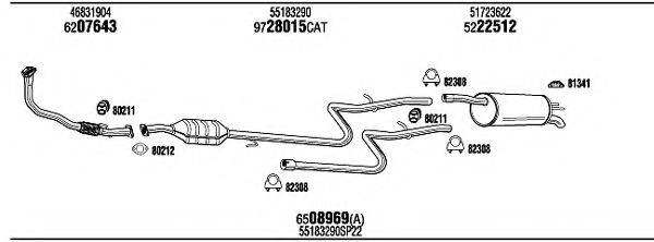 WALKER FIT15628B Система випуску ОГ