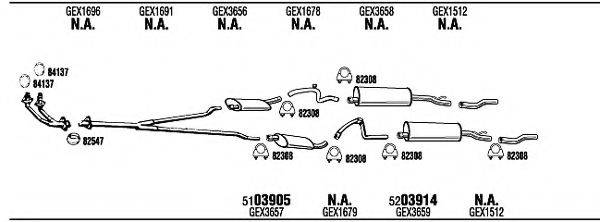 WALKER JA31501 Система випуску ОГ