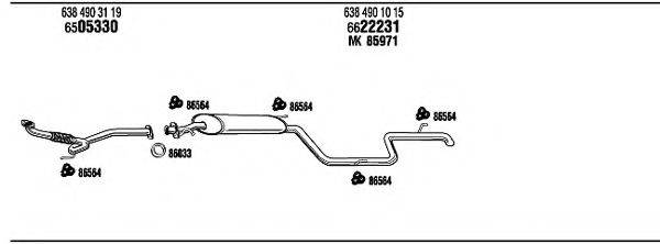 WALKER MB35001 Система випуску ОГ