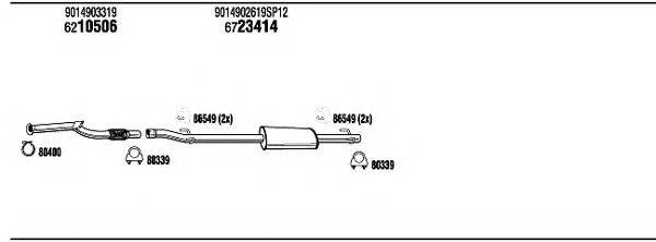 WALKER MBK15002 Система випуску ОГ